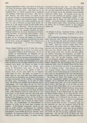 277-278 [Rezension] Kybal, Vlastimil, Die Ordensregeln des heiligen Franz von Assisi und die ursprüngliche Verfassung des Minoritenordens
