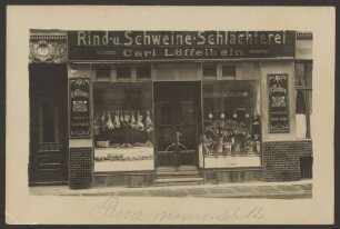 Ansichtskarte Schlächterei, Prinzessinnenstraße 12