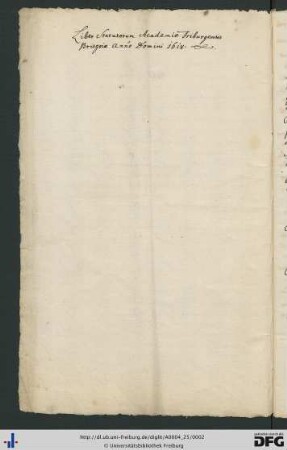 [fol. 1] Liber Statutorum Academiae Friburgensis Brisgoiae anno domini 1618