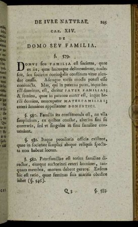 Cap. XIV. De Domo Seu Familia
