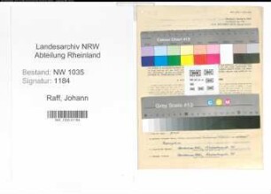 Entnazifizierung Johann Raff , geb. 30.10.1910 (Kaufmaennischer Angestellter)
