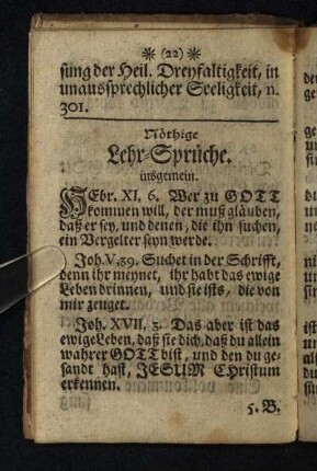 Noethige Lehr-Sprüche. insgemein
