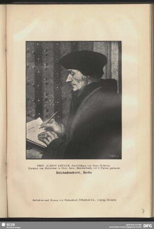 Nachbildung von Hans Holbein "Erasmus von Rotterdam"