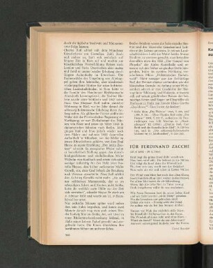 Gedicht: Für Ferdinand Zacchi.