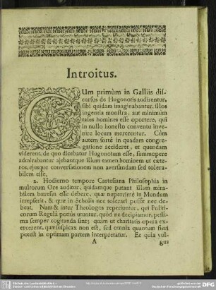 [Differentia inter Cartesianam Et aliâs in Scholis usitatam Philosophiam]