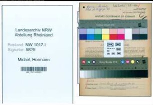 Entnazifizierung Hermann Michel , geb. 16.02.1893 ()