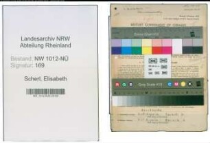 Entnazifizierung Elisabeth Scherl , geb. 05.07.1894 ()