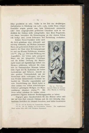 Fig. 33. Veit Stoss, kniende Maria im Germanischen Museum zu Nürnberg.
