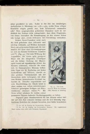 Fig. 33. Veit Stoss, kniende Maria im Germanischen Museum zu Nürnberg.