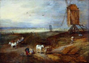 Ebene mit Windmühlen