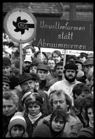 Demonstration gegen die Abbaggerung von Klitten für den Tagebau Bärwalde, Klitten (Kreis Niesky)