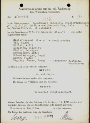 Nonnenmann, Karoline