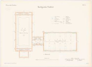 Universität Breslau Zoologisches Institut: Grundriss 3. Obergeschoss 1:100