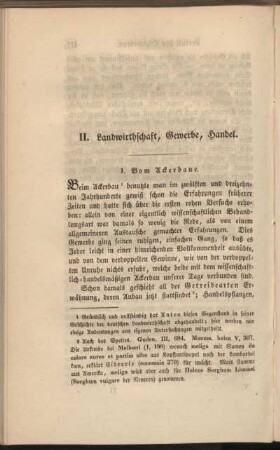 II. Landwirtschaft, Gewerbe, Handel.