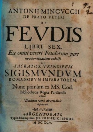 De feudis Libri sex