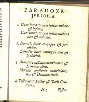 Paradoxa Jvridica.