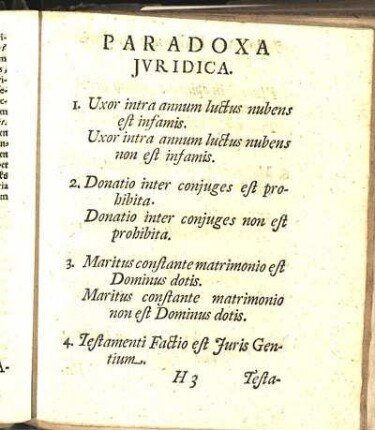 Paradoxa Jvridica.