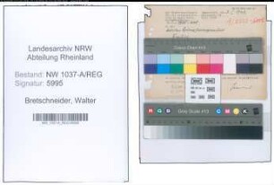 Entnazifizierung Walter Bretschneider , geb. 24.08.1898 ()