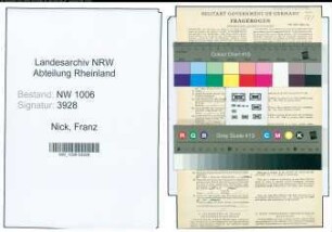 Entnazifizierung Franz Nick , geb. 17.09.1912 (Landwirt)