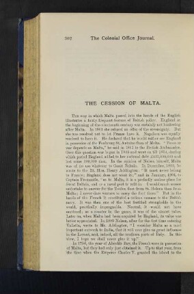 The Cession of Malta