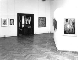 Dresden-Loschwitz. Ausstellung "Ingo Kraft", 10.07.2000-09.09.2000 im Leonhardi-Museum in Dresden-Loschwitz. Raumaufnahme (Atelier)