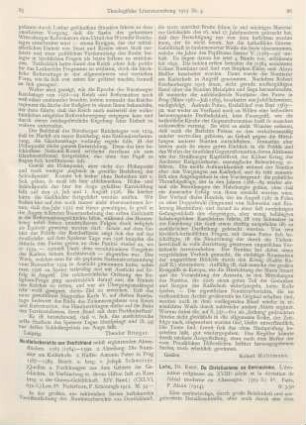 85-86 [Rezension] Schweizer, Joseph (Hrsg.), Nuntiaturberichte aus Deutschland nebst ergänzenden Aktenstücken 1585 (1584) - 1590. 2. Abt., 2. Hälfte