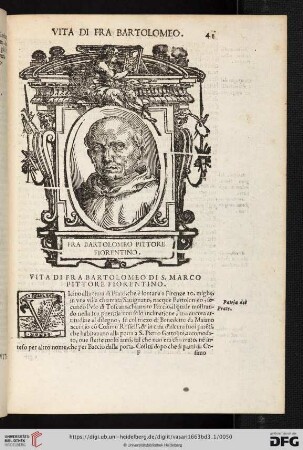Vita di Fra Bartolomeo di S. Marco Pittore fiorentino