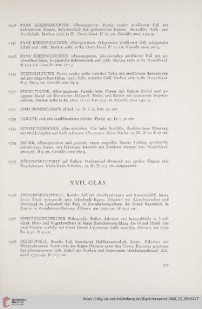 XVII. Glas (Nr. 1356 - 1440)