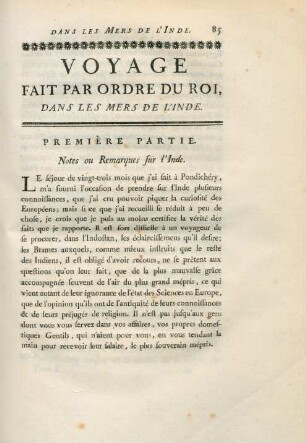 Notes ou remarques sur l'Inde
