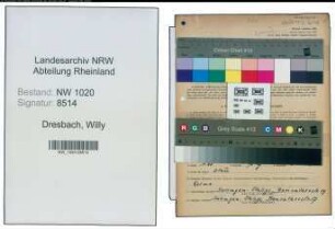 Entnazifizierung Willy Dresbach , geb. 02.03.1908 (Prokurist)