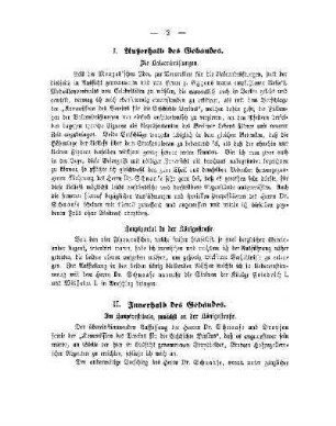 I. Außerhalb des Gebäudes