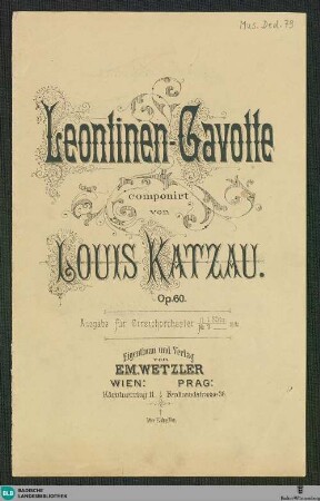 Leontinen-Gavotte : Op. 60