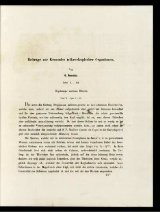 Beiträge zur Kenntnis mikroskopischer Organismen.