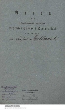 Metternich, [Clemens Wenzeslaus] Fürst v., Staatsmann in Wien