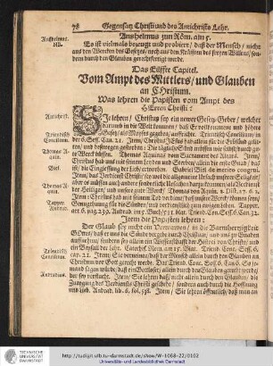 Das Elffte Capitel. Vom Ampt des Mittlers und Glauben an Christum