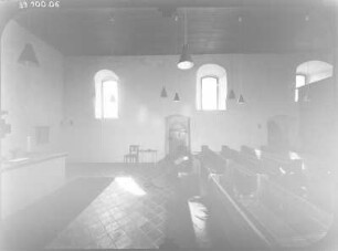 Grießen. Dorfkirche (15. Jh.). Inneres nach Süden