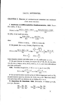 Calcul Différentiel. Chapitre I.