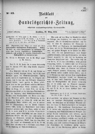 No. 12. 22. März 1873