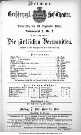 Die zärtlichen Verwandten
