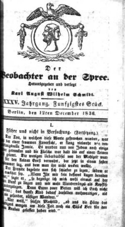50. Stueck, 12. Dezember 1836