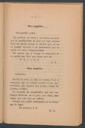Otra negativa