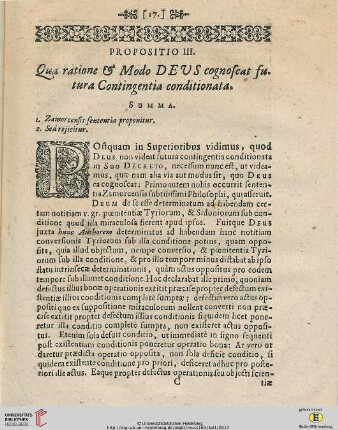 Propositio III