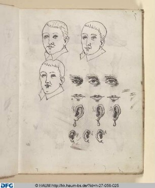 Zeichenkurs: Gesichter, Augen, Münder, Ohren