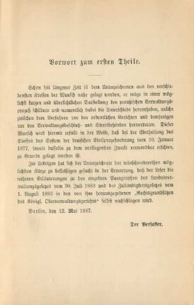 Vorwort zum ersten Theile