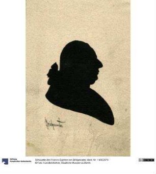 Silhouette des Francis Egerton von Bridgewater