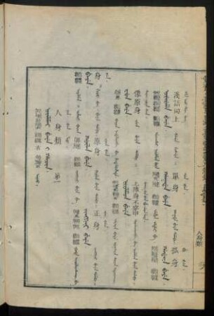 Niyalmai beye i hacin. uju = 人身類 第一