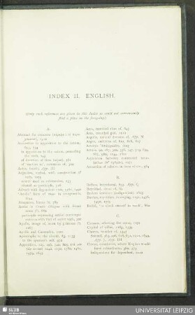 Index II. English