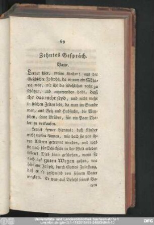 Zehntes Gespräch.