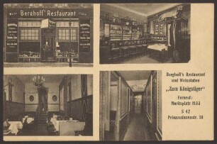 Ansichtskarte "Berghoff’s Restaurant und Weinstuben", Prinzessinnenstraße 18