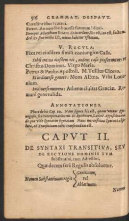 Caput II. De Syntaxi Transitiva, Seu De Rectione Nominis Tum Substantivi, tum Adiectivi.